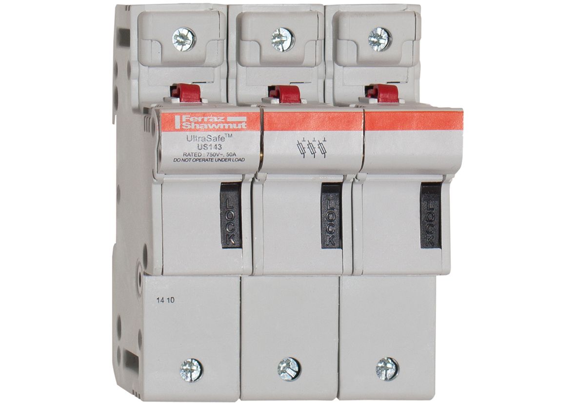 N331143 - modular fuse holder, UL+IEC, 3 poles, 3P, 14x51, DIN rail mounting, IP20